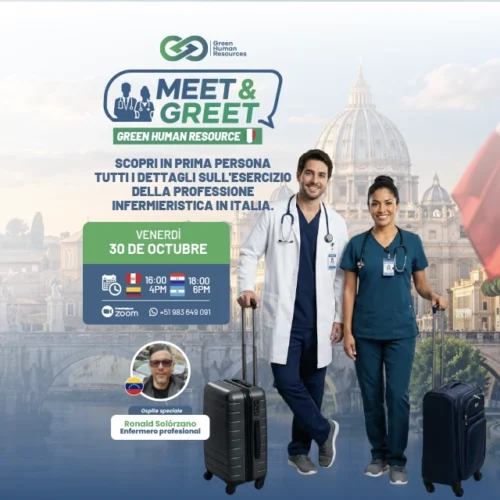 Nuova data per l’incontro: 30 ottobre, la tua opportunità di lavoro come infermiere/a in Italia
